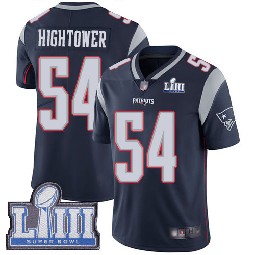 New England Patriots Football #54 Super Limited Navy Blue Men Dont a Hightower Home NFL Jersey